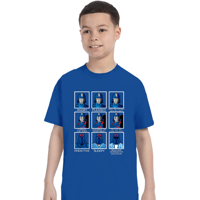 Daily_Deal_Shirts T-Shirts, Youth / XS / Royal Blue The Many Faces of Cobra Commander
