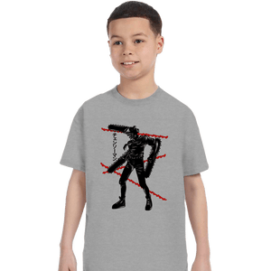 Shirts T-Shirts, Youth / XS / Sports Grey Crimson Chainsaw