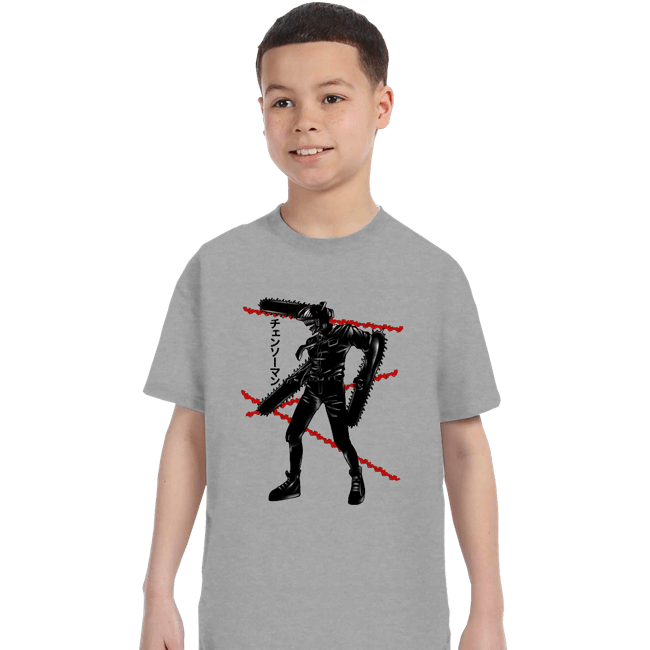 Shirts T-Shirts, Youth / XS / Sports Grey Crimson Chainsaw
