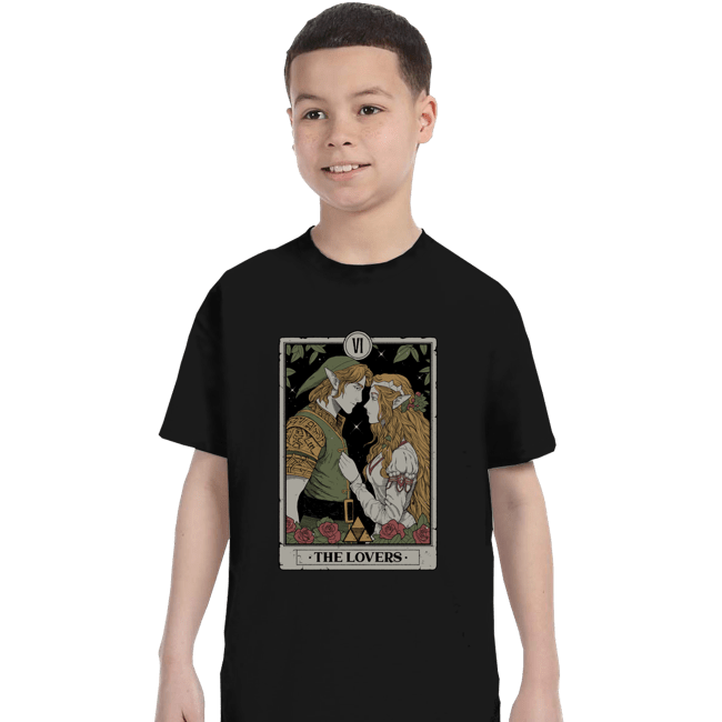 Daily_Deal_Shirts T-Shirts, Youth / XS / Black The Lovers Vintage Tarot