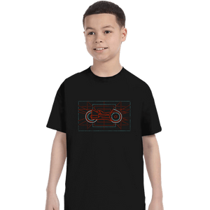 Shirts T-Shirts, Youth / XS / Black Neon Biker