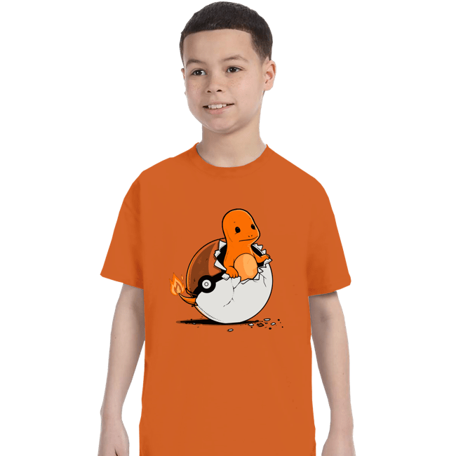 Shirts T-Shirts, Youth / XS / Orange Pokegg Ball