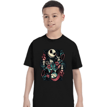 Load image into Gallery viewer, Daily_Deal_Shirts T-Shirts, Youth / XS / Black Jack &amp; Sally Card
