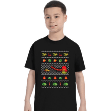 Load image into Gallery viewer, Shirts T-Shirts, Youth / XS / Black Alex Kidd In Christmas World
