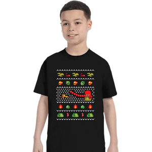 Shirts T-Shirts, Youth / XS / Black Alex Kidd In Christmas World