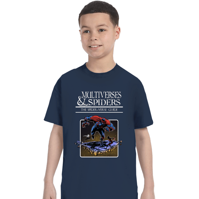 Secret_Shirts T-Shirts, Youth / XS / Navy Multiverses And Spiders