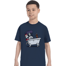 Load image into Gallery viewer, Daily_Deal_Shirts T-Shirts, Youth / XS / Navy Halloween Bathtub
