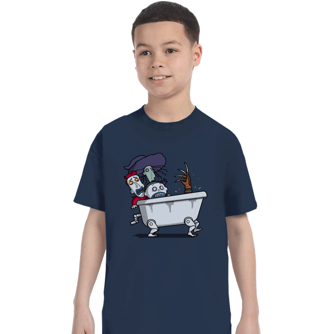 Daily_Deal_Shirts T-Shirts, Youth / XS / Navy Halloween Bathtub