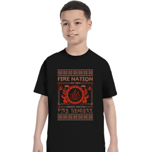 Shirts T-Shirts, Youth / XS / Black Fire Nation Ugly Sweater