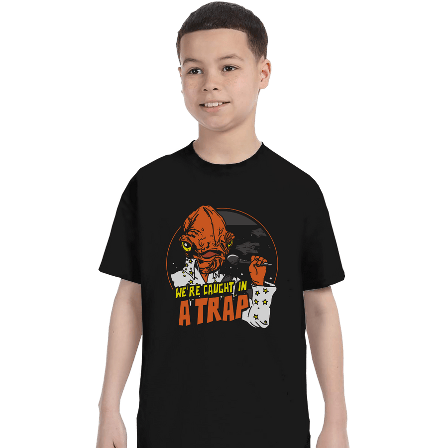 Shirts T-Shirts, Youth / XL / Black Caught In A Trap