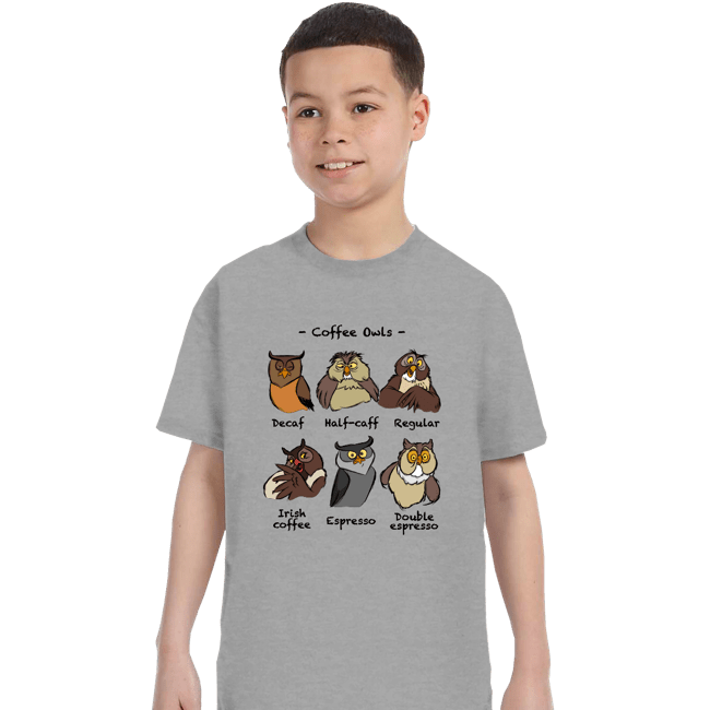 Secret_Shirts T-Shirts, Youth / XS / Sports Grey Coffee Owls!