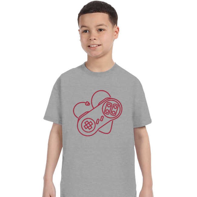 Shirts T-Shirts, Youth / XS / Sports Grey Retrogaming Lover