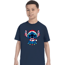 Load image into Gallery viewer, Secret_Shirts T-Shirts, Youth / XS / Navy Ohana Christmas Holiday
