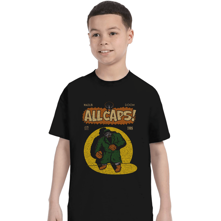 Shirts T-Shirts, Youth / XS / Black ALL CAPS!