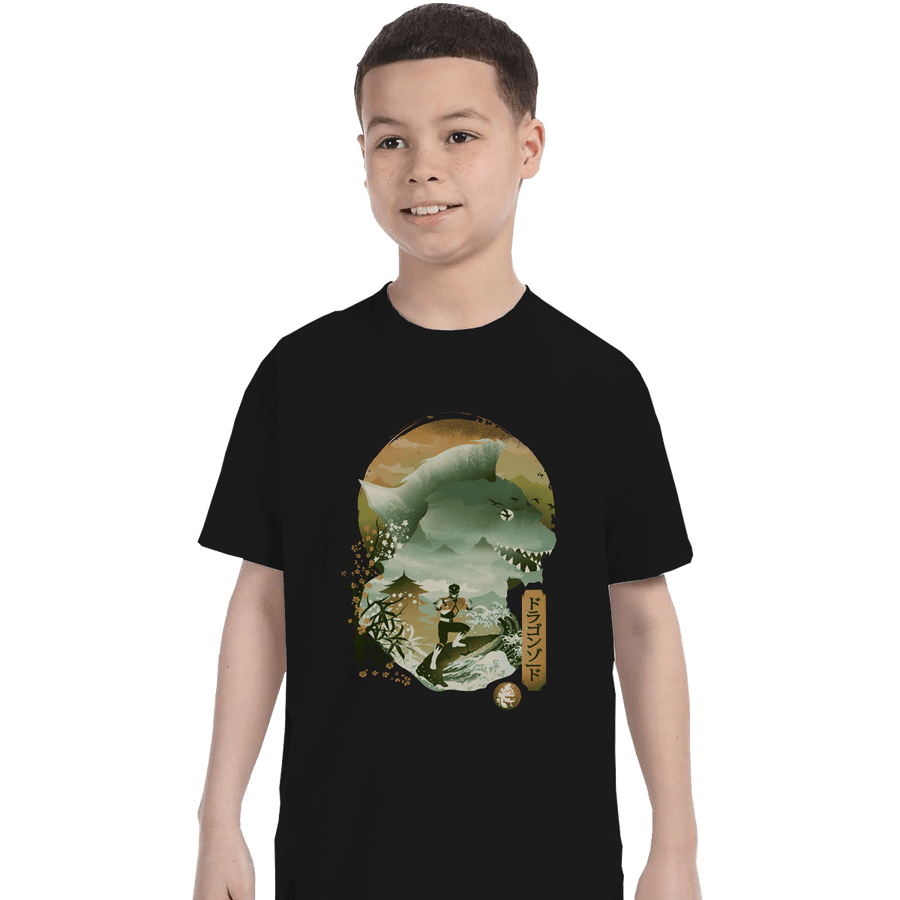 Shirts T-Shirts, Youth / Small / Black Dragonzord Ukiyoe