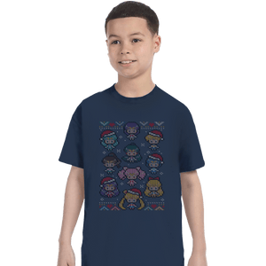 Shirts T-Shirts, Youth / XL / Navy A Senshi Family Christmas