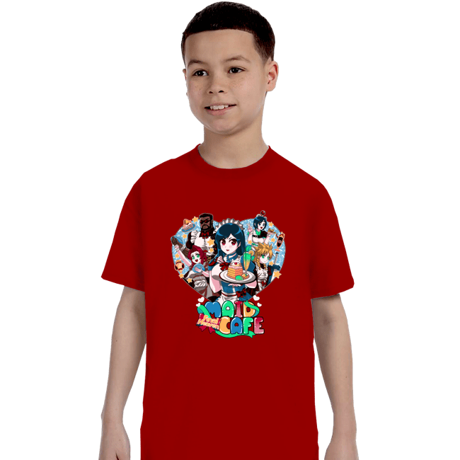 Shirts T-Shirts, Youth / XS / Red Final Heaven Maid Cafe