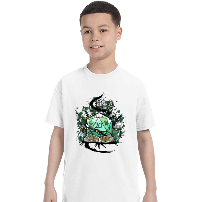 Shirts T-Shirts, Youth / XS / White Dice Sketch