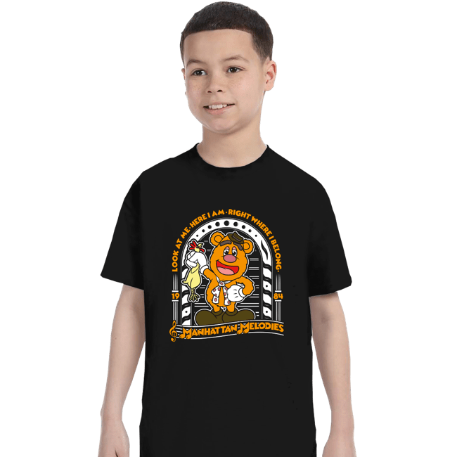 Shirts T-Shirts, Youth / XS / Black Fozzie Melodies