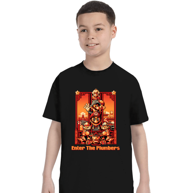Daily_Deal_Shirts T-Shirts, Youth / XS / Black Enter The Plumbers