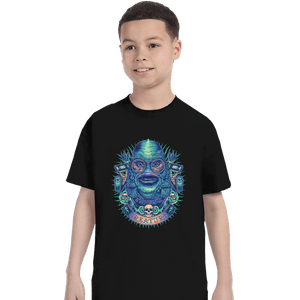 Shirts T-Shirts, Youth / XS / Black Neon Creature