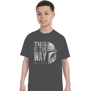 Shirts T-Shirts, Youth / XL / Charcoal Mandalorian Way