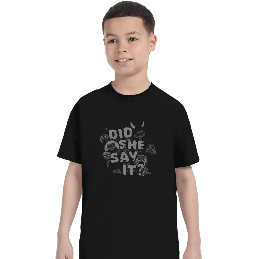 Shirts T-Shirts, Youth / XS / Black Did She Say It?
