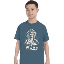 Load image into Gallery viewer, Secret_Shirts T-Shirts, Youth / XS / Indigo Blue W.W.S.D.
