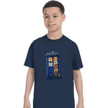 Load image into Gallery viewer, Daily_Deal_Shirts T-Shirts, Youth / XS / Navy Tardis Cats
