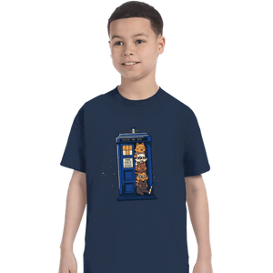 Daily_Deal_Shirts T-Shirts, Youth / XS / Navy Tardis Cats