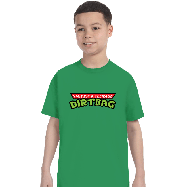Secret_Shirts T-Shirts, Youth / XS / Irish Green Teenage Dirtbag