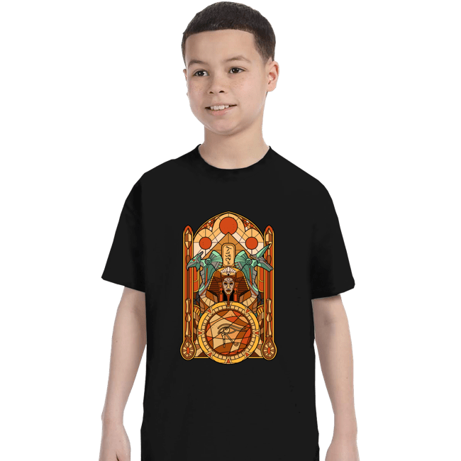 Daily_Deal_Shirts T-Shirts, Youth / XS / Black Stained Glass Gods