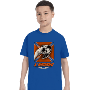 Daily_Deal_Shirts T-Shirts, Youth / XS / Royal Blue Konshu Skull