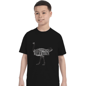 Shirts T-Shirts, Youth / XL / Black Allegedly Ostrich