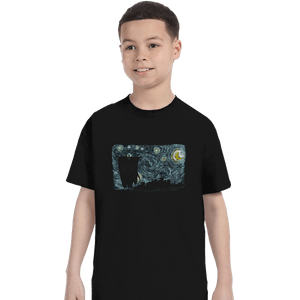 Shirts T-Shirts, Youth / XL / Black Starry DireWolf