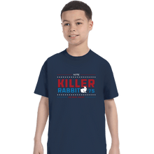 Load image into Gallery viewer, Shirts T-Shirts, Youth / XS / Navy Vote Killer Rabbit

