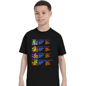 Secret_Shirts T-Shirts, Youth / XS / Black TMNT Profiles