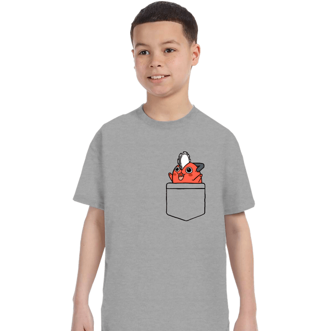 Secret_Shirts T-Shirts, Youth / XS / Sports Grey Pocket Pochita