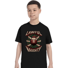 Load image into Gallery viewer, Shirts T-Shirts, Youth / XS / Black Lawful Naughty Christmas
