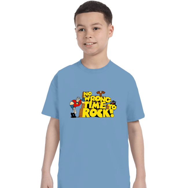 Daily_Deal_Shirts T-Shirts, Youth / XS / Powder Blue No Wrong Time To Rock!