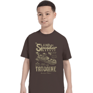 Daily_Deal_Shirts T-Shirts, Youth / XS / Dark Chocolate Land Speeder Garage