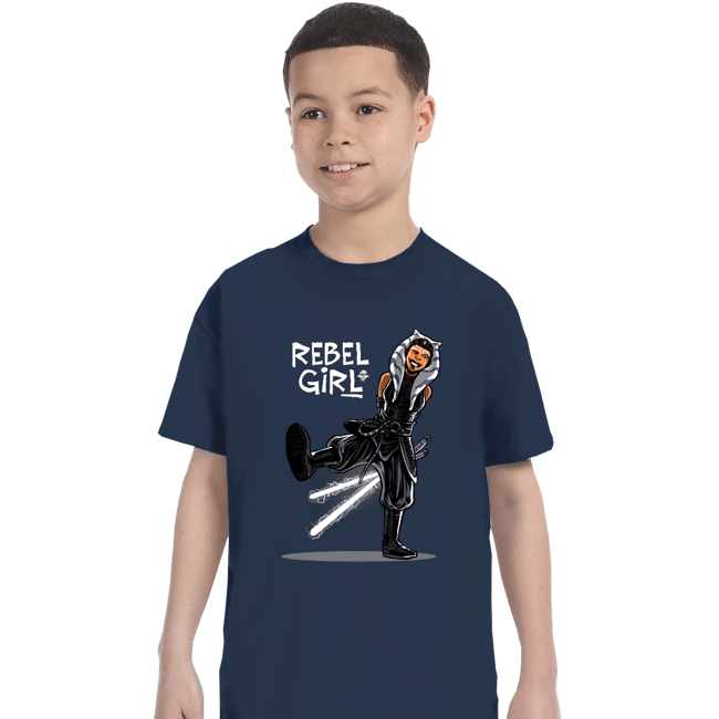 Secret_Shirts T-Shirts, Youth / XS / Navy Rebel Girl