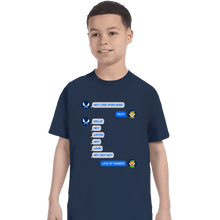 Load image into Gallery viewer, Secret_Shirts T-Shirts, Youth / XS / Navy Fairy Texts
