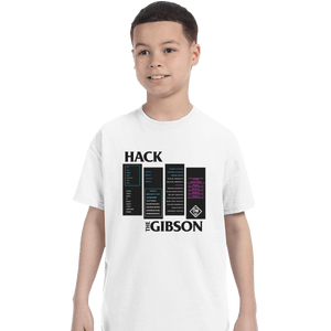 Shirts T-Shirts, Youth / XS / White Hack The Gibson
