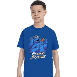 Daily_Deal_Shirts T-Shirts, Youth / XS / Royal Blue Cookie Monster Doll