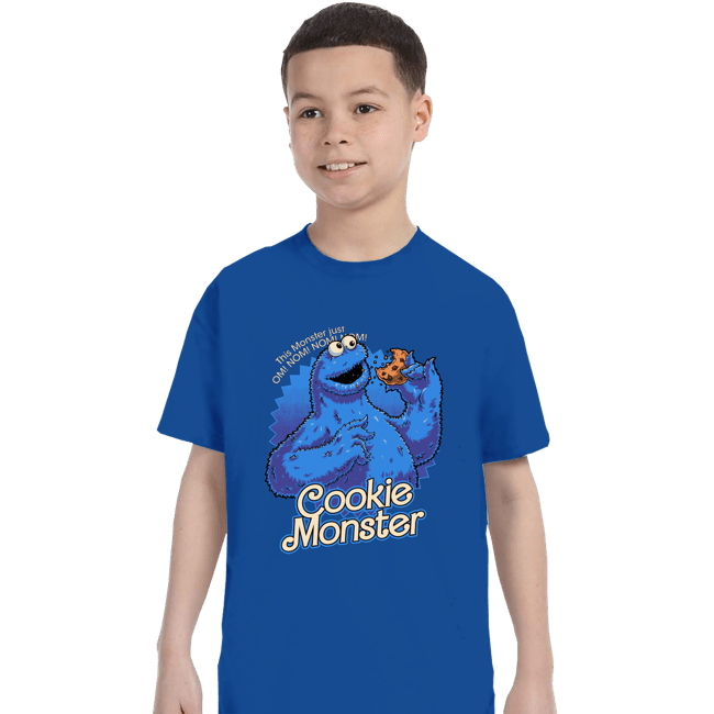Daily_Deal_Shirts T-Shirts, Youth / XS / Royal Blue Cookie Monster Doll