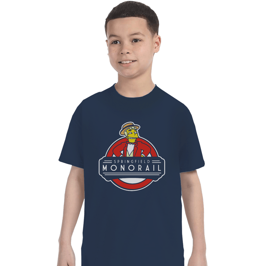 Shirts T-Shirts, Youth / XL / Navy Springfield Monorail