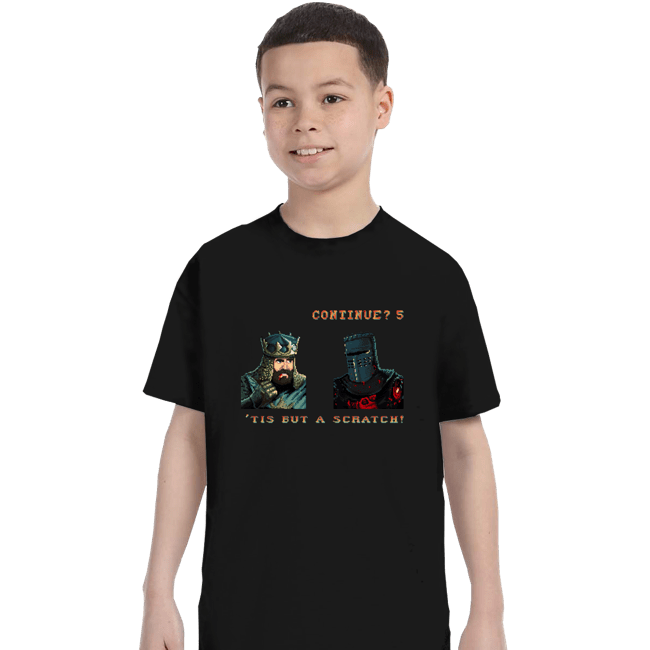 Daily_Deal_Shirts T-Shirts, Youth / XS / Black King Arthur Continue Screen