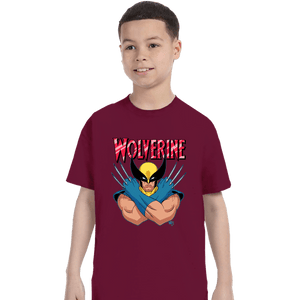 Daily_Deal_Shirts T-Shirts, Youth / XS / Maroon Wolverine 97