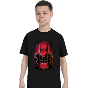 Daily_Deal_Shirts T-Shirts, Youth / XS / Black Glitch Red Hood